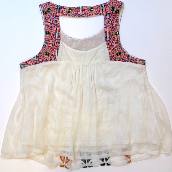 Anthropologie Akemi + Kin Siargao beaded embroidered layered sleeveless tank top - Picture 11 of 13